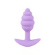 Анальная пробка рельефная Cuties Plugs, фиолетовая