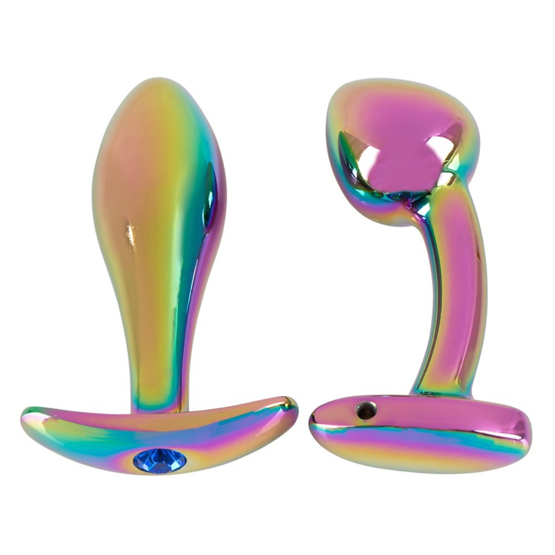 Набор металлических радужных анальных пробок Anos Metal Butt Plug Set, 2 шт.