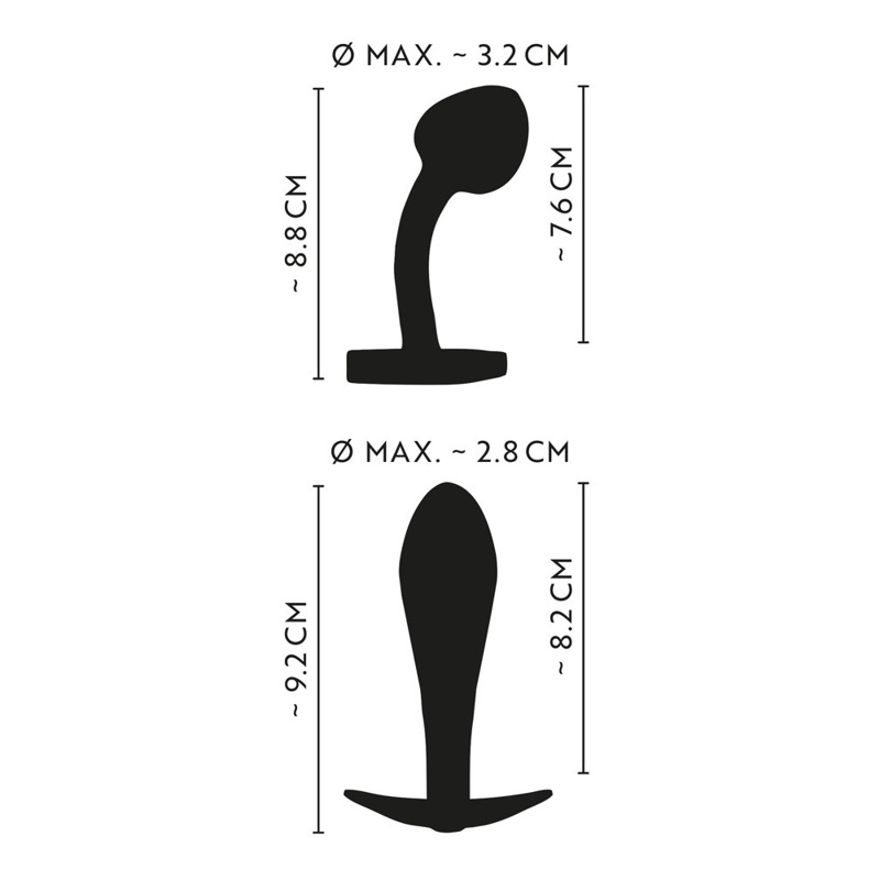 Набор металлических радужных анальных пробок Anos Metal Butt Plug Set, 2 шт.