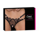 Стринги кружевные Cottelli Collection с открытым доступом, черные, S/M
