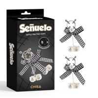 Затискачі на соски CHISA Senuelo з бантиком та дзвіночком Затискачі на соски CHISA Senuelo з бантиком та дзвіночком