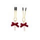 Зажимы на соски CHISA Senuelo Pearl Nipple Clamps Kit с красными бантиками и бусинами