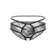 Кружевные трусики с открытой интимной зоной Jade Daring Intimates, черные, S/M