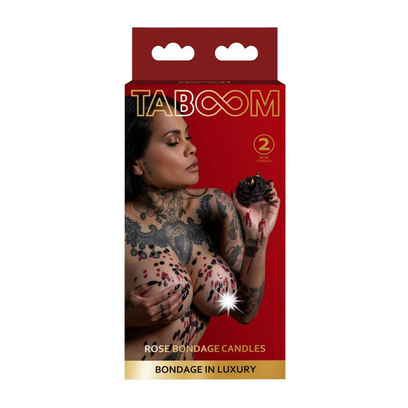 Свечи БДСМ низкотемпературные Taboom Bondage in Luxury в виде розы, 2 шт.