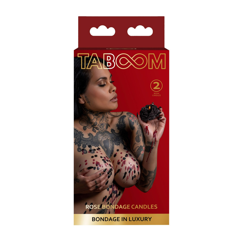 Свечи БДСМ низкотемпературные Taboom Bondage in Luxury в виде розы, 2 шт.