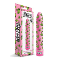 Вібратор нереалістичний із принтом Stoner Vibes Global Novelties, рожевий, 20.3 х 3.8 см