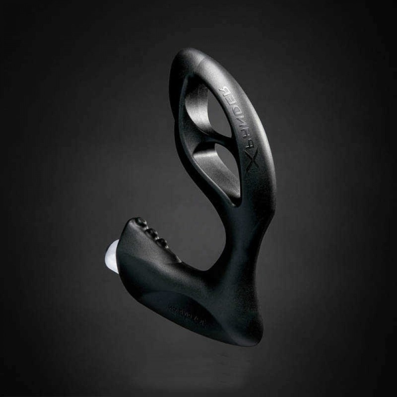 Массажер простаты размер М, XPANDER X4+ rechargeable PowerRocket, черный, 10.5 см