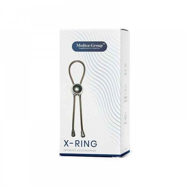 Эрекционное лассо X-Ring Medica Group, силиконовое, черное