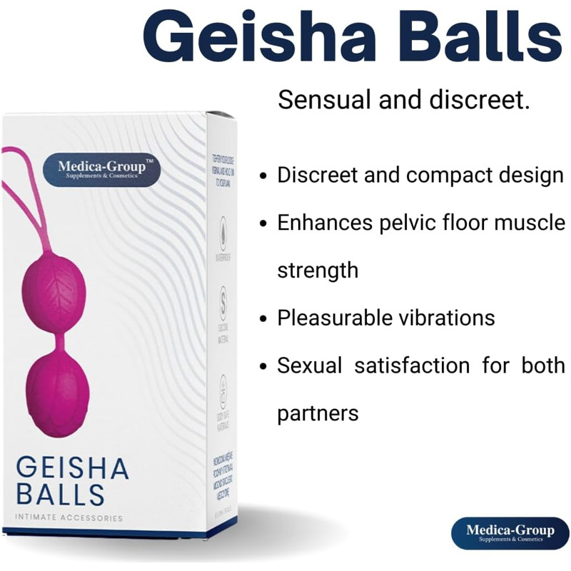 Вагинальные шарики гейши Medica Group Geisha Balls, фиолетовые, 3.6 см