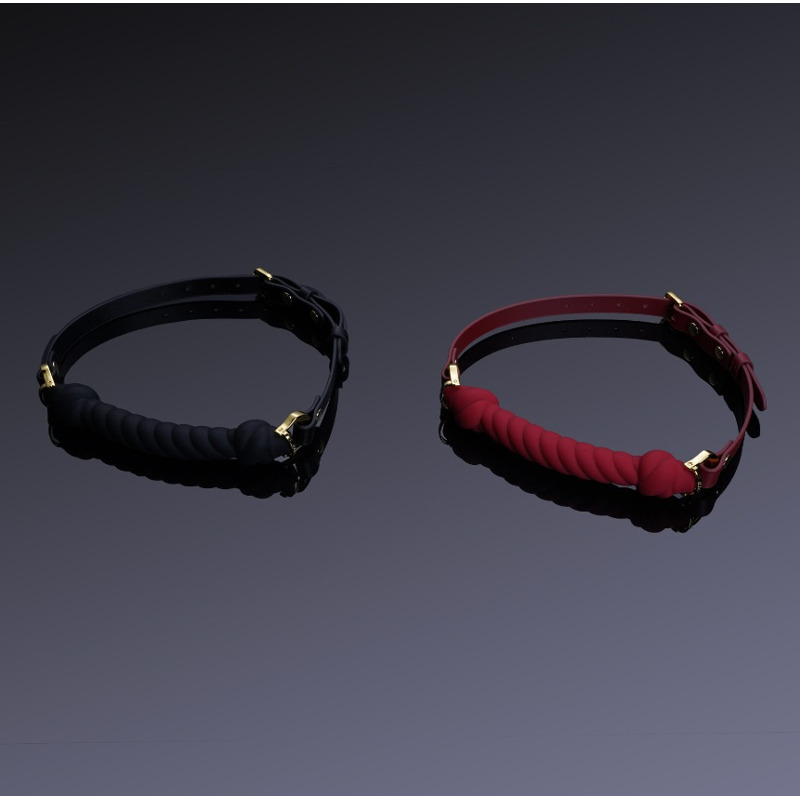 Кляп в форме жгута с узлами UPKO Desire for Mouth Bondage Collection, красный
