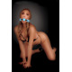 Кляп шарик WhipSmart Deluxe Silicone Ball Gag, светящийся в темноте, голубой