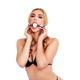 Кляп шарик WhipSmart Deluxe Silicone Ball Gag, светящийся в темноте, голубой