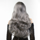 Парик длинный волнистый Fetish Hair балаяж серебристый, 65 см