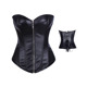 Корсет с застежкой молнией Star Night Sexy Leather и шнуровкой, черный, S (без коробки)