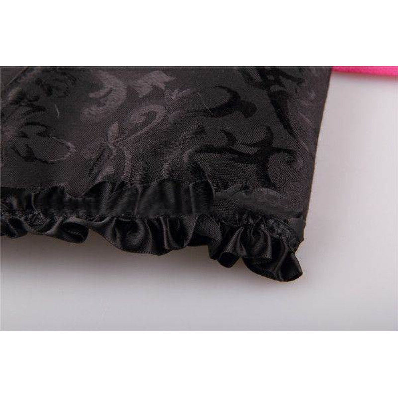Корсет с цветочным принтом Star Night Corset Top с крючками и шнуровкой, черный, M (без коробки)