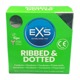 Стимулирующие презервативы EXS Ribbed & Dotted «Ребристые и точечные» (цена за пачку, 3 шт.)