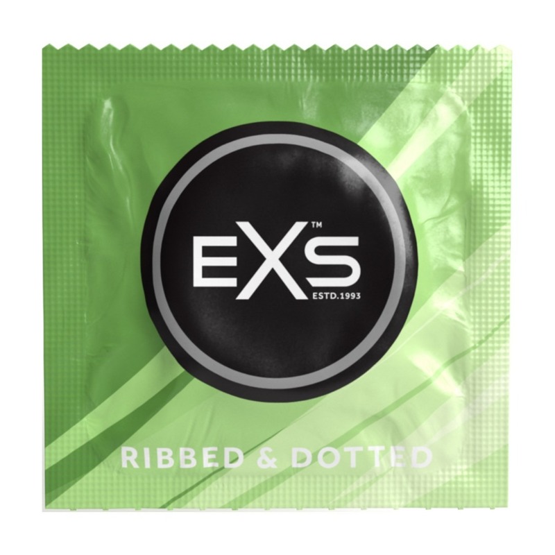 Стимулирующие презервативы EXS Ribbed & Dotted «Ребристые и точечные» (цена за пачку, 3 шт.)