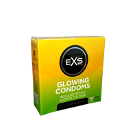 Презервативы флуоресцентные EXS Glowing веганские (цена за пачку, 3 шт.)