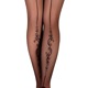 Колготки с декоративным узором сзади Ballerina's Secret и открытым доступом, черные, L/XL