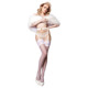 Чулки Ballerina's Secret Stockings с кружевным верхом на силиконовой ленте, белые, S/M