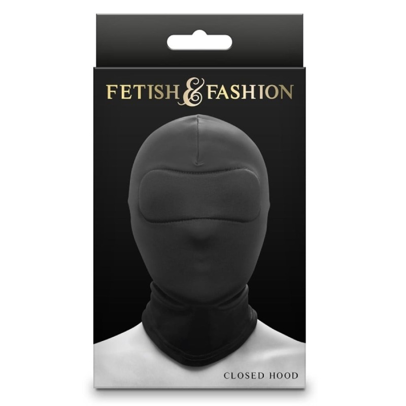 Капюшон на голову с накладкой на глаза NS Novelties Fetish & Fashion, черный