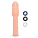 Насадка на пенис Size-Up Penis Extender с 3 эрекционными кольцами в наборе, бежевая