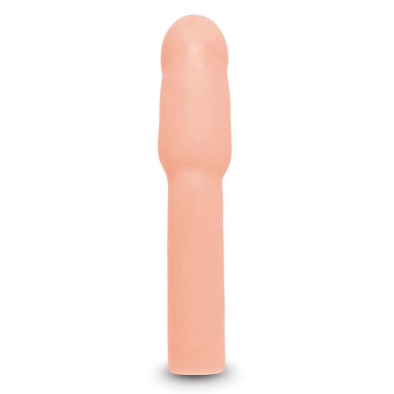 Насадка на пенис Size-Up Penis Extender с 3 эрекционными кольцами в наборе, бежевая