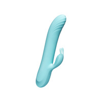 Вибратор-кролик с фрикциями Every Night Toys для точки G, голубой