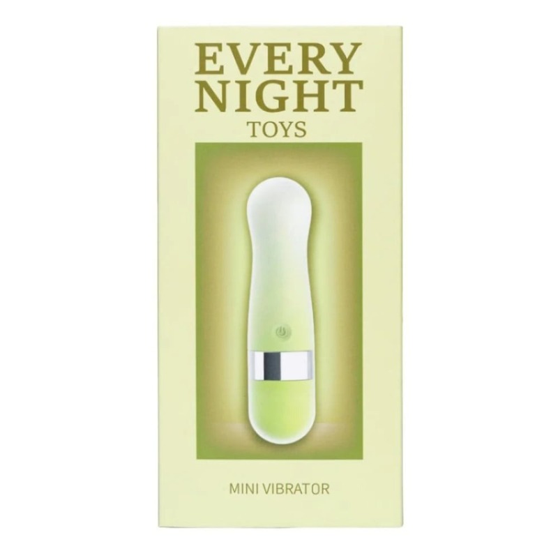 Вибропуля многоскоростная Every Night Toys с 10 режимами вибрации, зеленый градиент