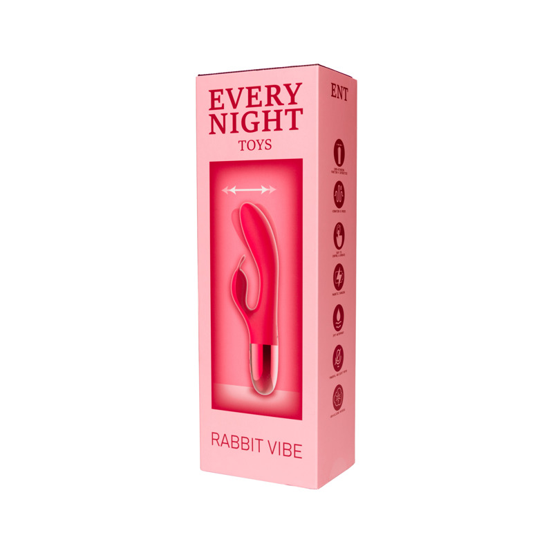 Вибратор-кролик с горизонтальными движениями Every Night Toys для точки G, красный