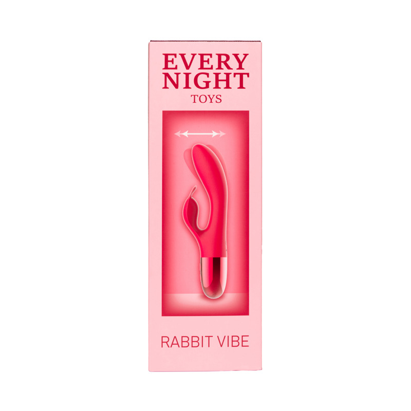 Вибратор-кролик с горизонтальными движениями Every Night Toys для точки G, красный