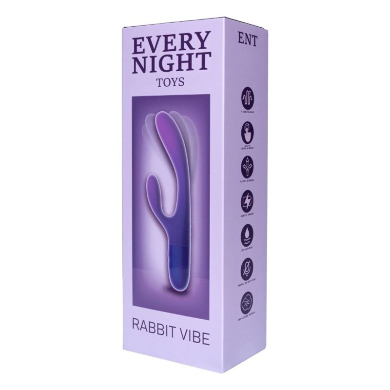 Вибратор кролик Every Night Toys для точки G, сине-фиолетовый градиент