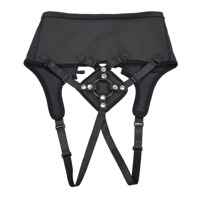 Трусики для страпона Sportsheets Corset с кольцевым креплением, черные