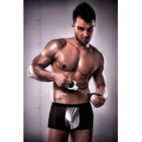 Распродажа!!! Мужские шорты с блестящим гульфиком Passion 002 SHORT black S/M