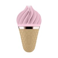 Мороженка-спиннатор Satisfyer Lay-On - Sweet Treat Pink/Brown, 10 режимов работы, водонепроницаемый
