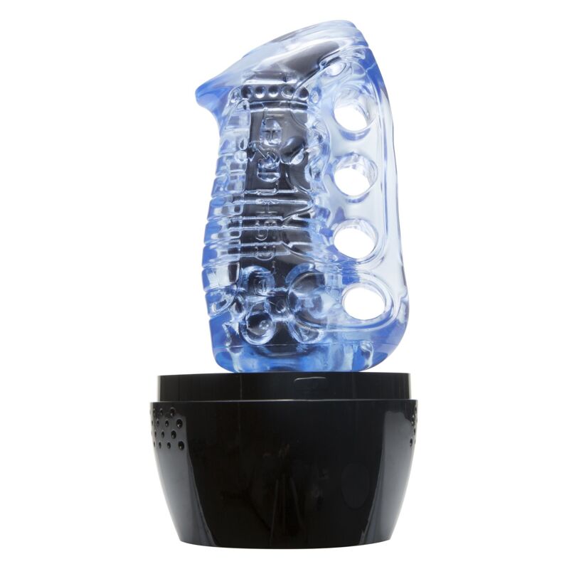 Мастурбатор Fleshlight Fleshskins Grip Blue Ice, надежная фиксация на руке, отлично для пар и минета