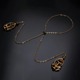 Зажимы для сосков UPKO Pulling Chain Nipple Clamps с цепочкой-ожерельем, золотистые