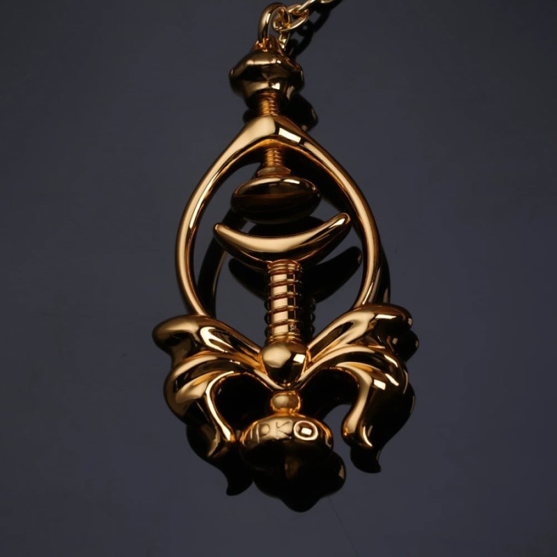 Зажимы для сосков UPKO Pulling Chain Nipple Clamps с цепочкой-ожерельем, золотистые