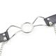 Кляп-кольцо с зажимами для сосков DS Fetish Ring gag with nipple clamps S metal