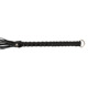 Флоггер с плетенной ручкой-держателем ZADO TOOLS Leather кожаный, черный