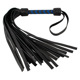 Флогер кожаный ZADO TOOLS Leather Flogger с плетенной ручкой, черно-синий