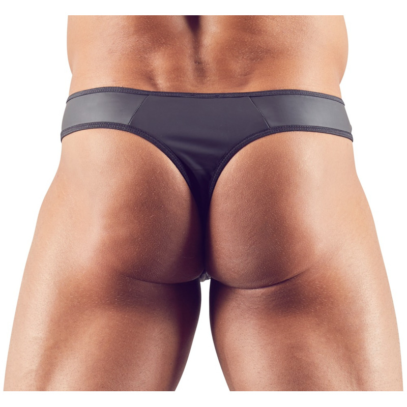 Мужские стринги со стразами по молнии Sven Joy Ment Men's String, черный, S