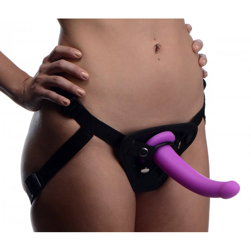 Страпон с кольцевой крепью Navigator Silicone G-Spot Dildo фиолетовый