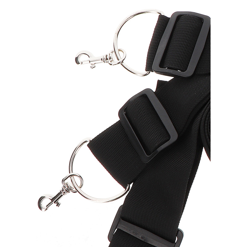 Фиксаторы на кровать с карабинами. черные Bed Restraints Taboom