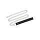 Поводок с карабином и черной петлей Taboom Luxury Bondage Essentials Chain Leash, серебристый