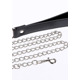 Поводок с карабином и черной петлей Taboom Luxury Bondage Essentials Chain Leash, серебристый