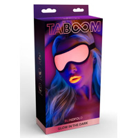 Маска на глаза, светящаяся в темноте Taboom Blindfold розово-черная Маска на глаза, светящаяся в темноте Taboom Blindfold розово-черная