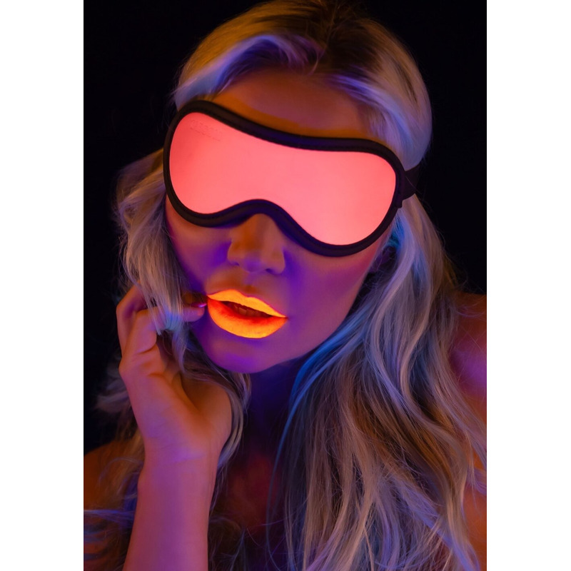 Маска на глаза, светящаяся в темноте Taboom Blindfold розово-черная