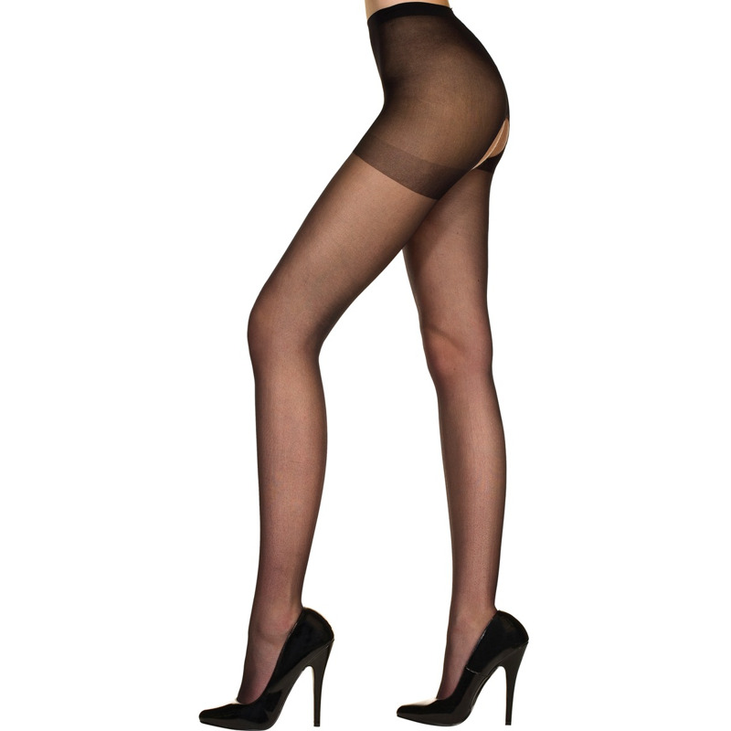 Колготки с открытым доступом Music legs, черные, One Size