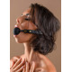 Кляп-шарик c золотой фурнитурой Taboom Ball Gag, черный